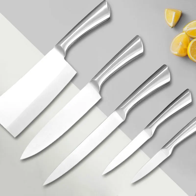 Hot Selling Kitchen Chef Utility Fruit Paring Kitchen Knife Set with Special Metal PP Block