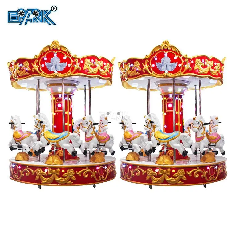 Amusement Park Carousel Kids Rides Coin Operated Mini Merry Go Round Carousel Horse For Sale