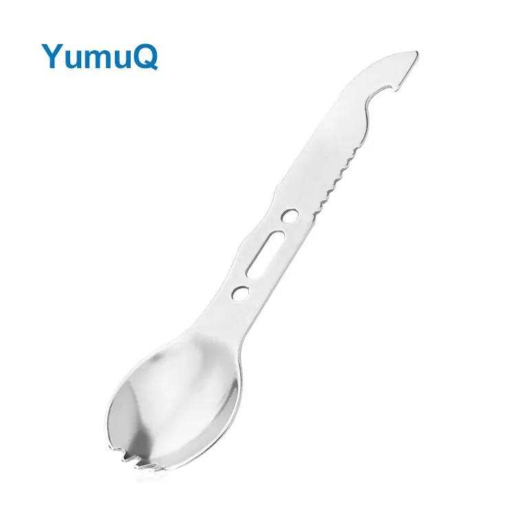 YumuQ Portable Multiple Stainless Steel Kitchen Camping Utensils Cutlery Flatware Set Foldable Spoon Fork Knife