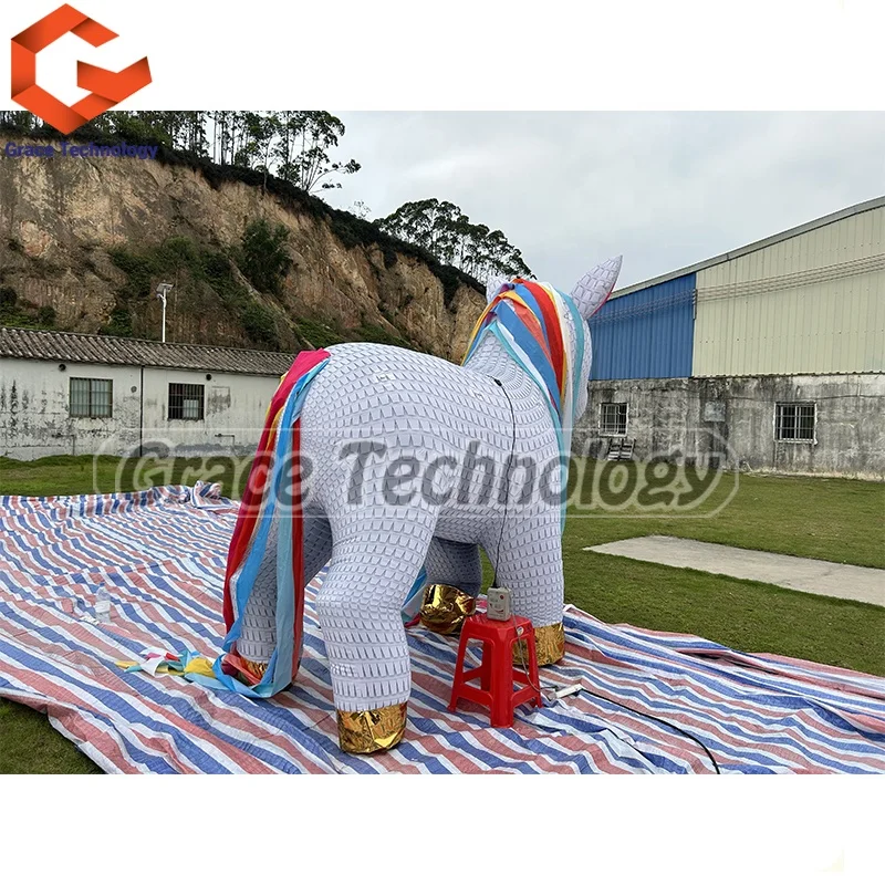 Outdoor Inflatable Unicorn Mascot Model Giant Inflatable Animal Unicorn Balloon for Decorations