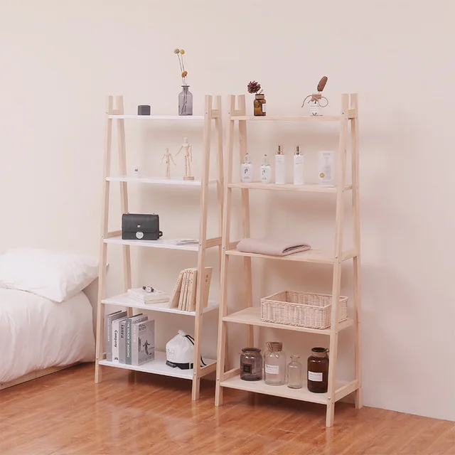 Скандинавская детская книжная полка, креативная стойка для хранения, трапециевидная многоярусная простая полка для мебели