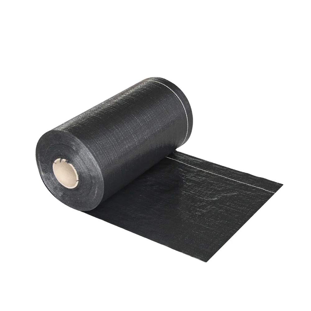 95gsm black PP woven plastic weed mat for agriculture ground protection weed mat