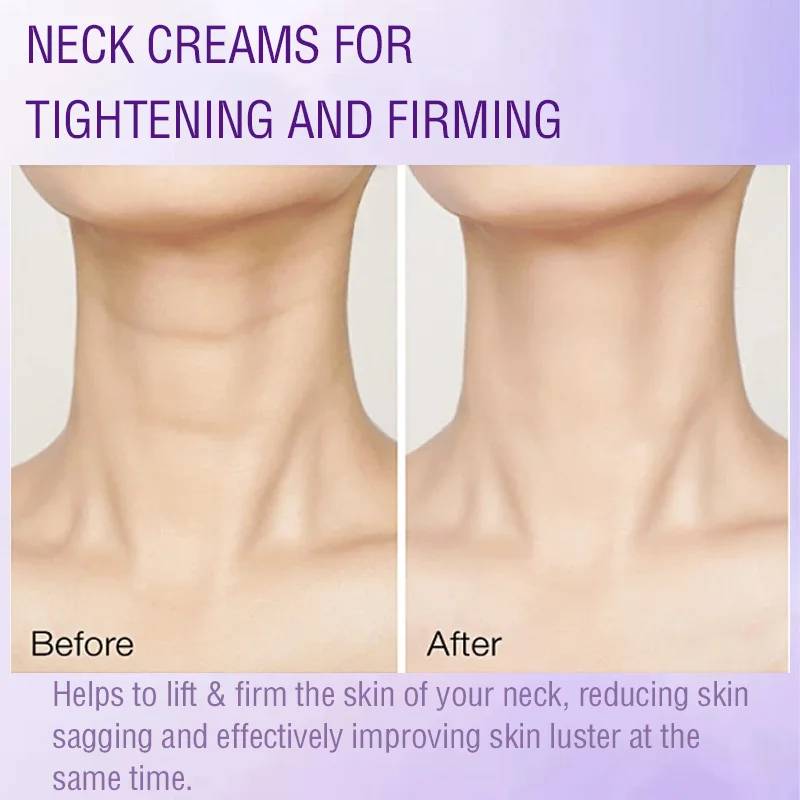 R Hot Selling Collagen Neck Cream With Roller Moisturizing Lifting And Firming Skin Improving Sagging Neck Skin And Fine Lines