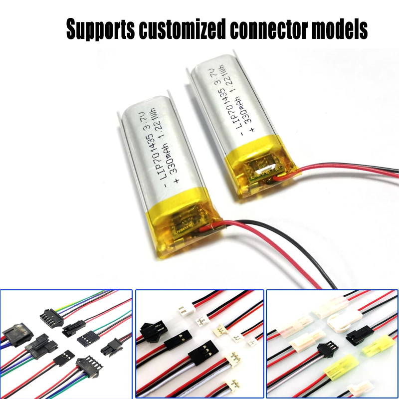 3.7v lipo battery 701435 701535 300mah 330mah rechargeable lipo battery lithium lithium ion batteries