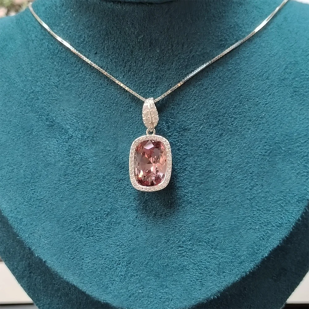 Fashion Accessories  Fuchsia Geometric Crystal Temperament Pendant Clavicle Chain For Best Friend Necklaces