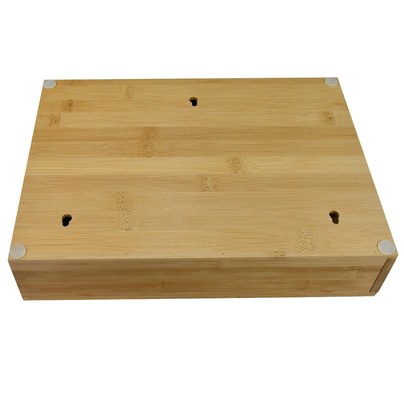 Wood Plastic Wrap Roll Organizer Holder 3 In 1 Bamboo Tin Foil Dispenser with Cutter and Labels Screw for Wall Mounted