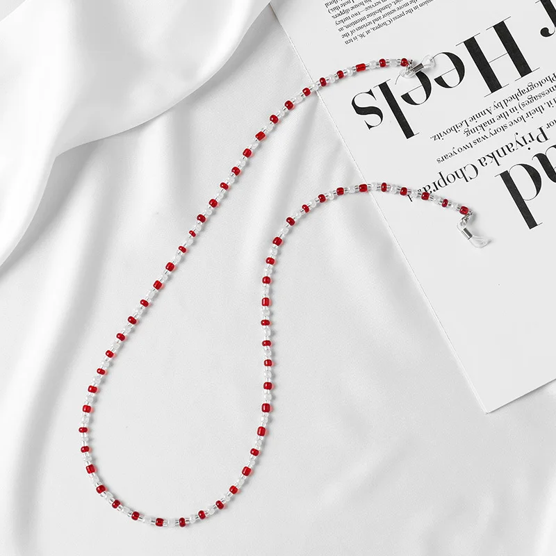 High Grade Glass Bead Hanging Chain Sunglasses Hanging Rope Anti Slip Sunglasses Hanging Rope