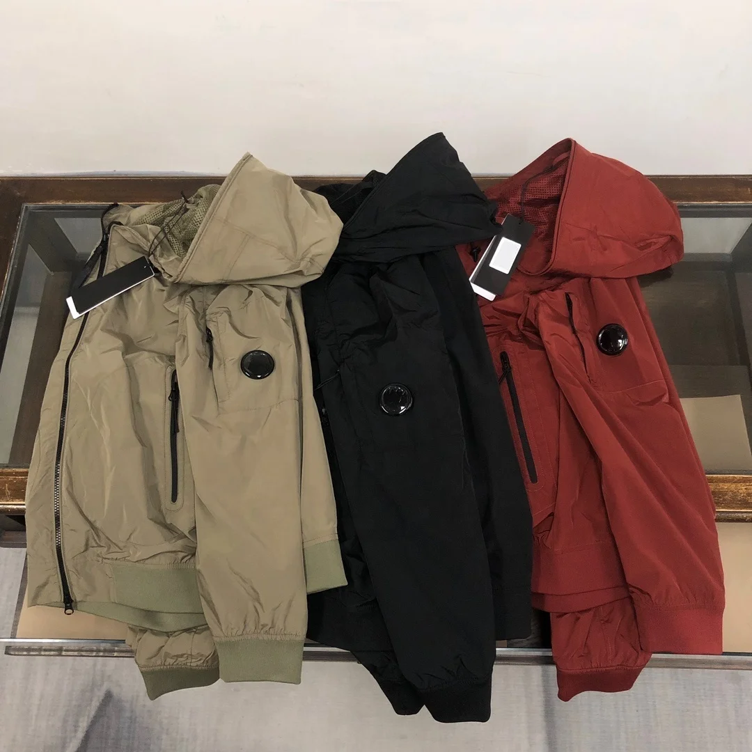 Designer CP hooded nylon jacket men reflective leisure waterproof outdoor zipper double-layer Windbreaker jacket company