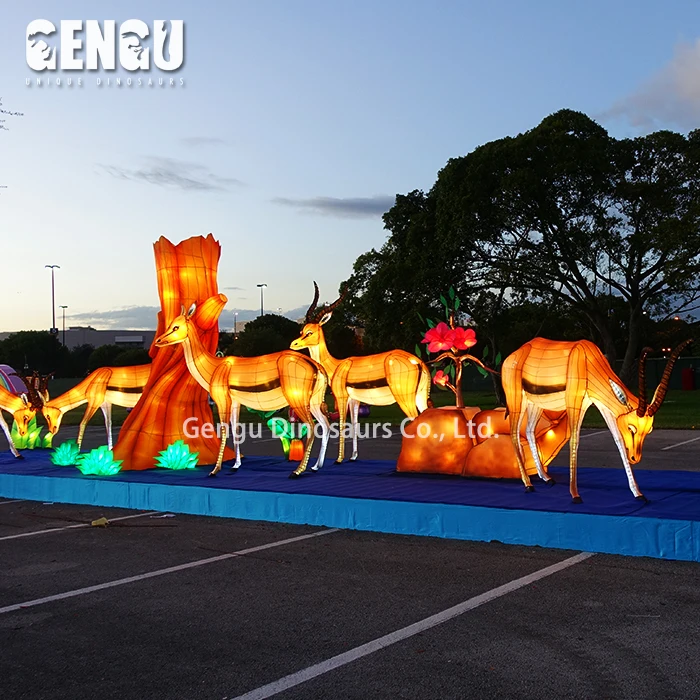 3D Waterproof Animal Lantern High Quality Lantern Group Decoration Zigong Factory