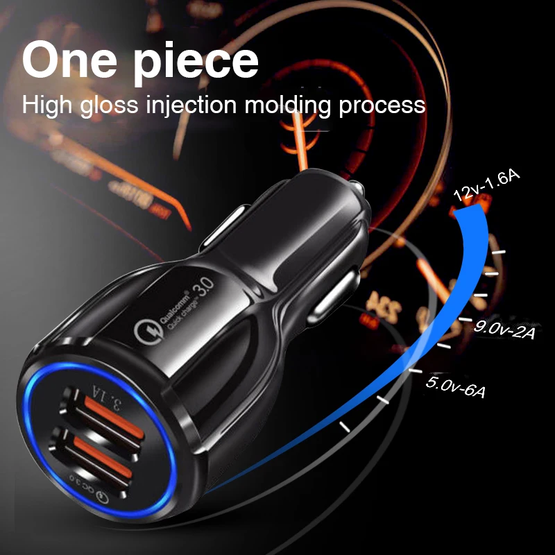 
New Product Car Charger 2020 Hot Sale For Iphone 11 Pro Max Plus Etc ODM&OEM Qi-Certified10W Fast-Charging USB Car Charger 