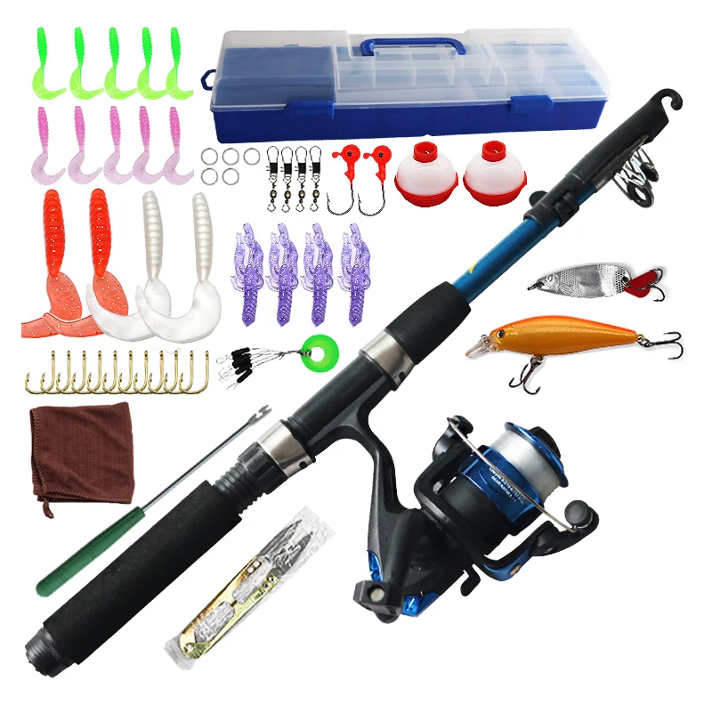 Hot Sale cheap fishing set combo fishing rod and reel full set fishing rods set for sale