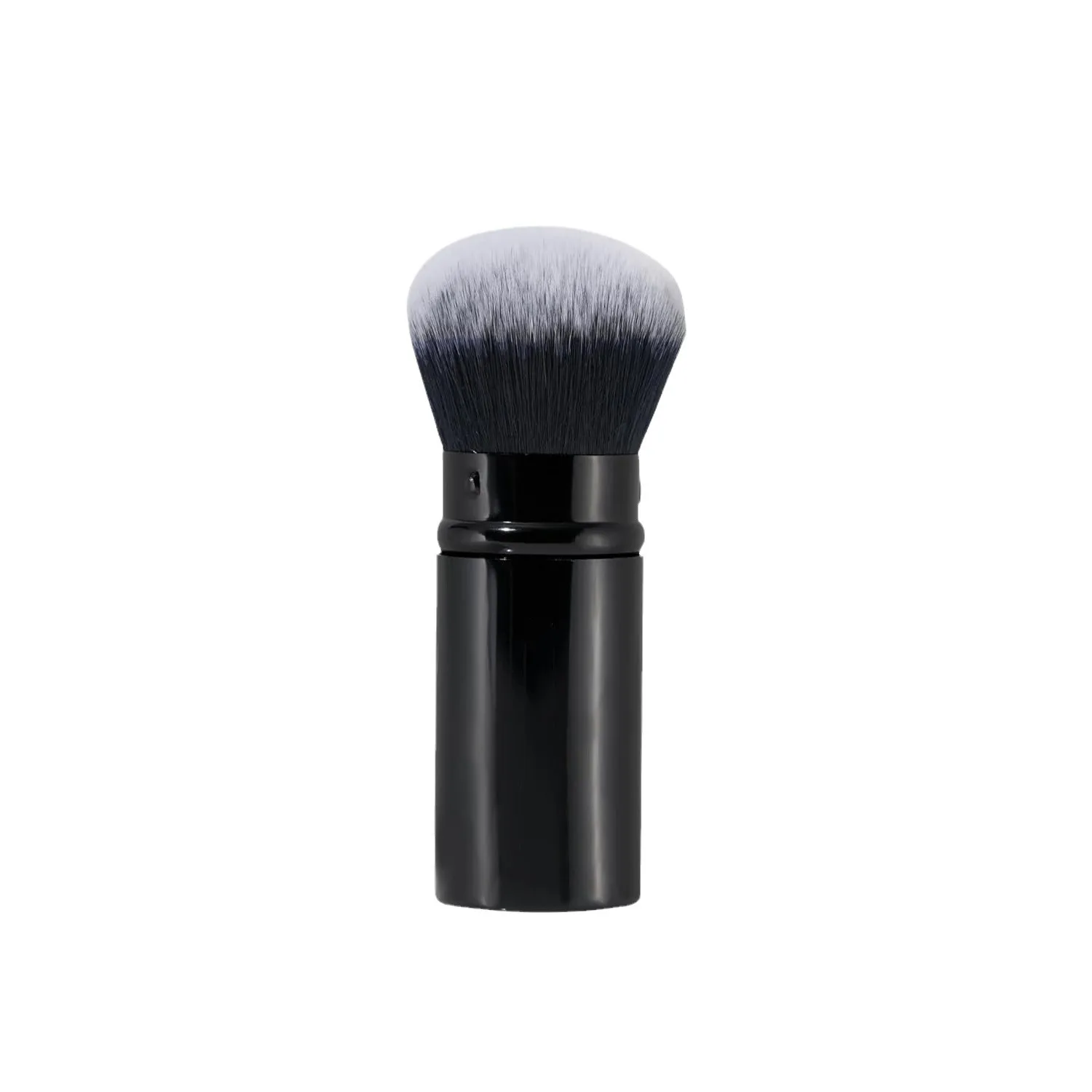 HMU Aluminum Handle Nylon Liquid Cream Powder Face Foundation Makeup Retractable Kabuki Brush With Logo