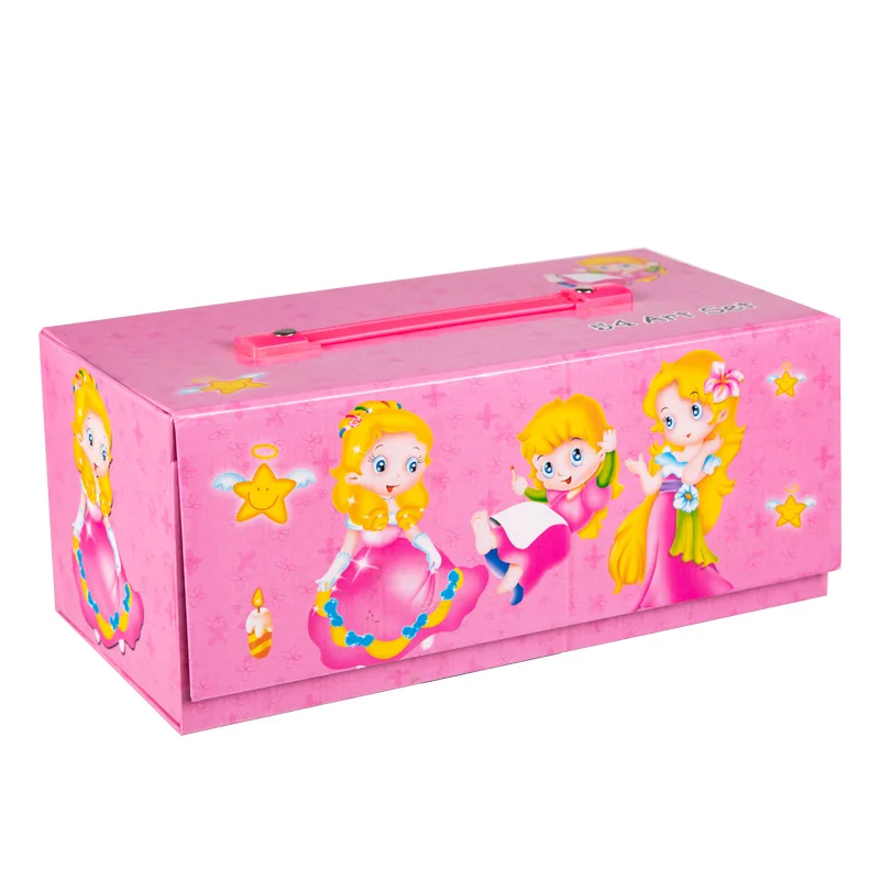 2021 New Professional Back To School Drawing Set With Marker Pens Crayons Pencils For kids Birthday Gift with color box