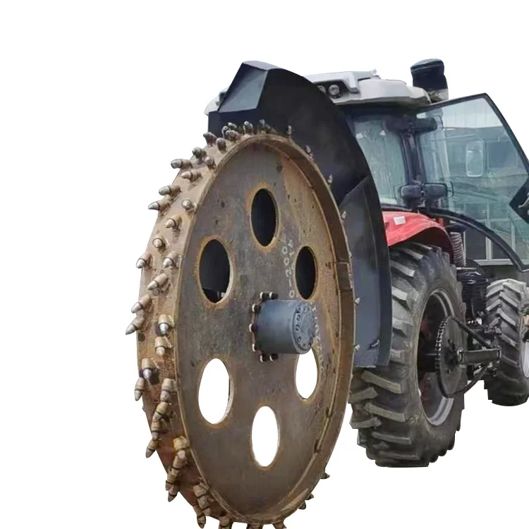 Professional agricultural trencher Tractor mounted disc cutter Fast trencher