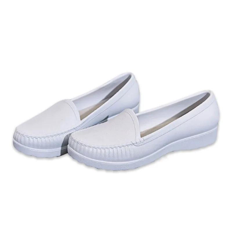 Breathable White Anti-Slip Hospital Work Nurses Shoes Females Waterproof Flat Maternity Kitchen Shoes