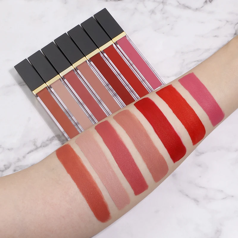 F56  Wholesale custom OEM high quality organic vegan liquid matte lipstick private label moisturizing matte lipstick