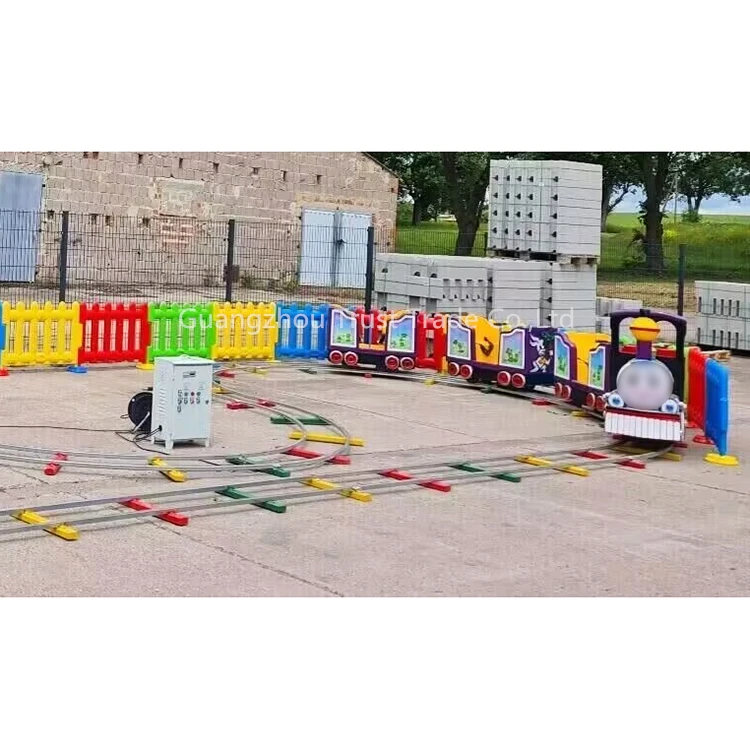Outdoor Kids Electric Train Games Zoo Train Amusement Park Children Rides With Tracks