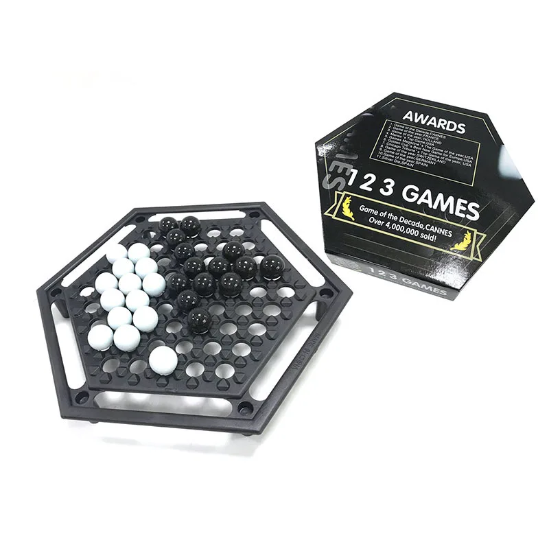 kids train chess game abalone game board with glass ball and plastic game chess board