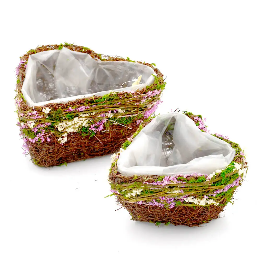 Preserved Moss Garden Decoration Pot Moss heart shape Planter
