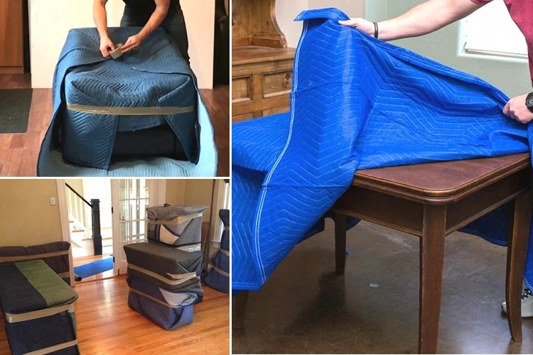 High Quality Furniture Protect Moving Blankets Removal Pads Nonwoven Moving Blanket