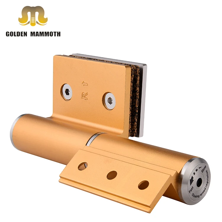 High Compartment Space Aluminum Golden Hydraulic Slient Soft Door Closer G-type Hinges for Ecological Door