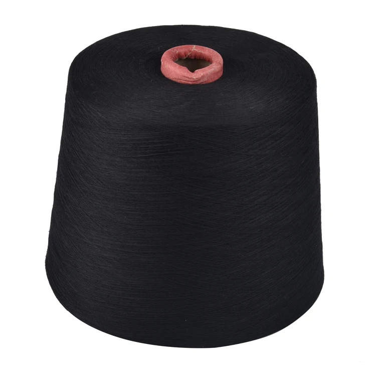 Custom logo 30S dope dyed color 100% polyester ring spun dyed pattern yarn for socks knitting