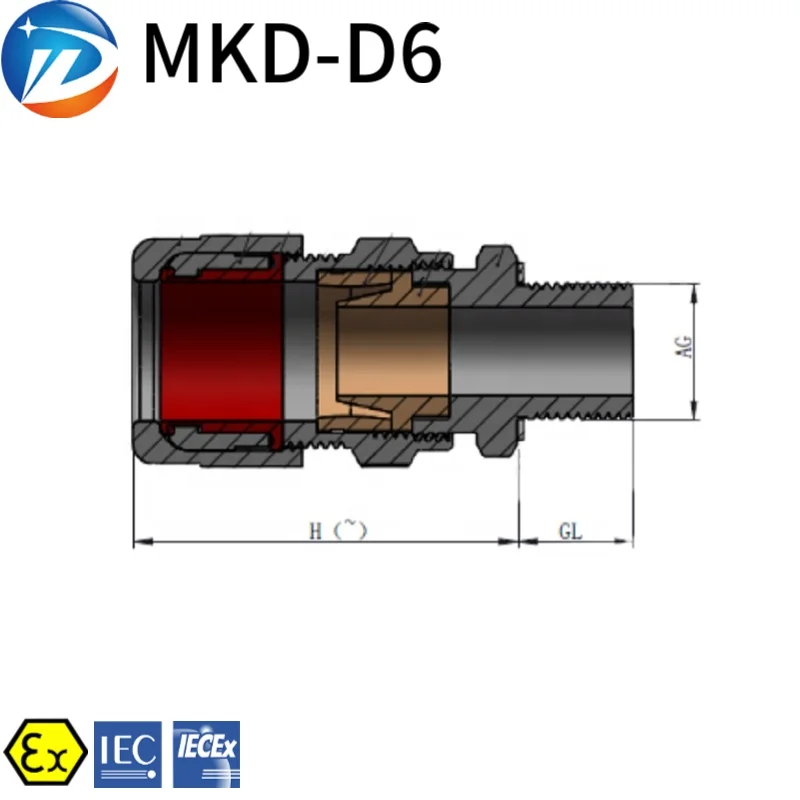 explosion cable gland MKD-D6 with high quality