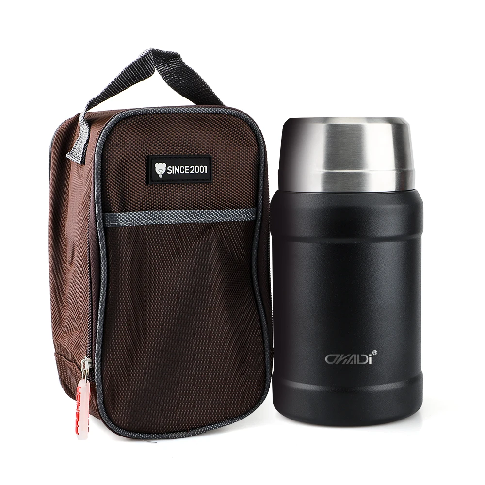 OKADI Wholesale Customized Thermos Food Jar Lunch Insulated Food Flask with Spoon