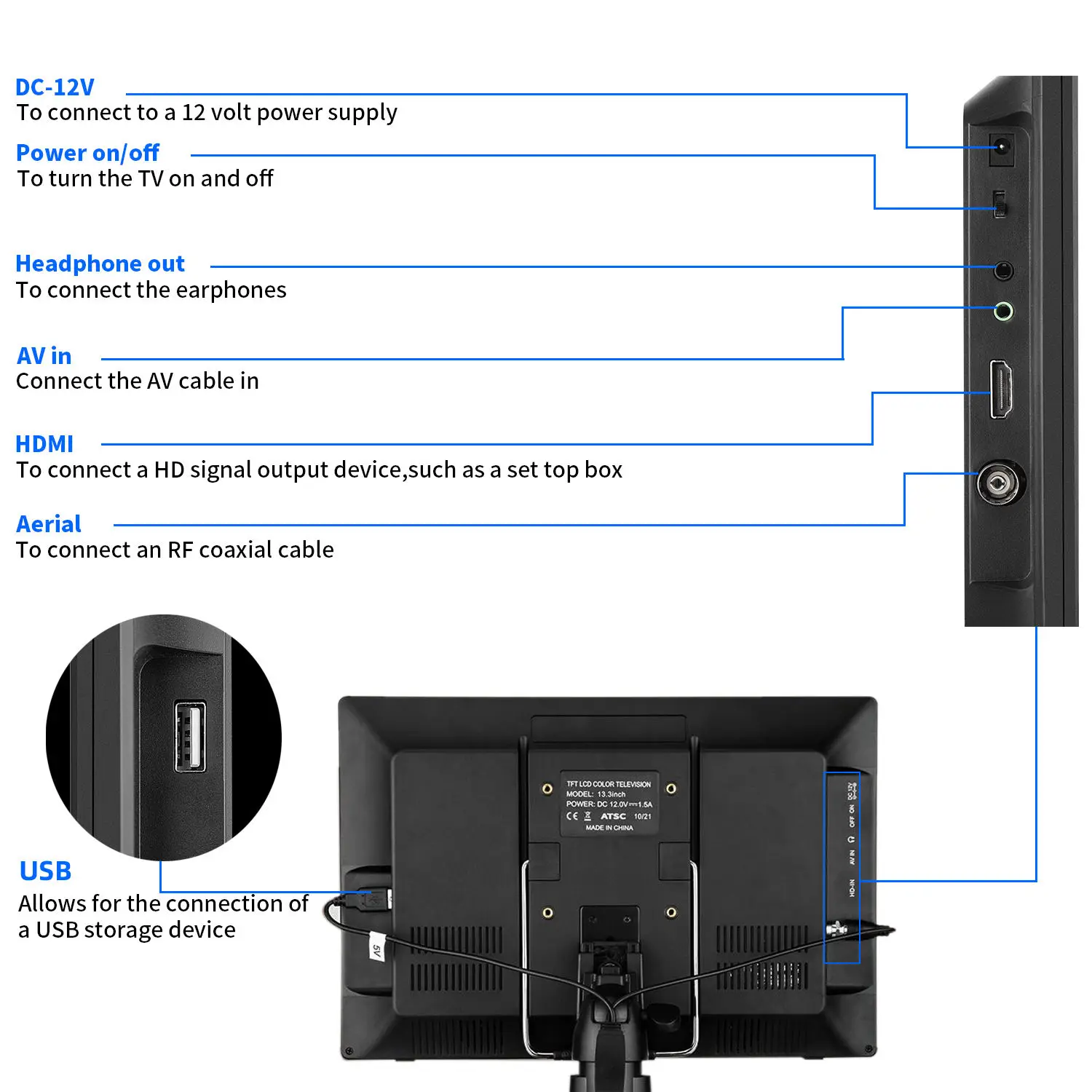 Portable High Definition Mini TV Wholesale 1080p 128G Large Capacity Mini LED Smart TV Portable Cheap Price Custom
