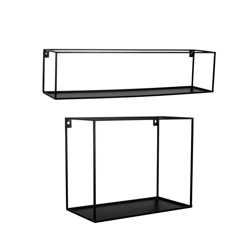 Home Decorative Metal Wall Shelf Rack Simple Style Artistic Wall Mounted Customized Hanging Shelf Decoration For Home
