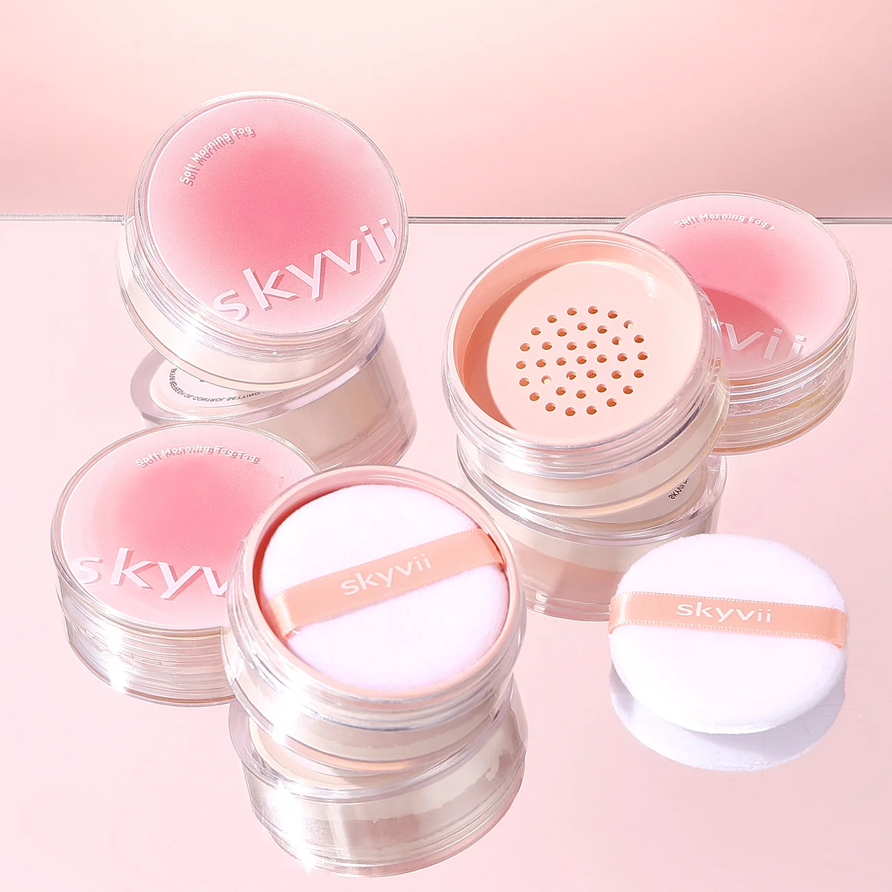 Private Label Makeup Soft Fog Setting Powder Full Coverage Waterproof Long Lasting Matte Light Oil Control Loose Setting Powder