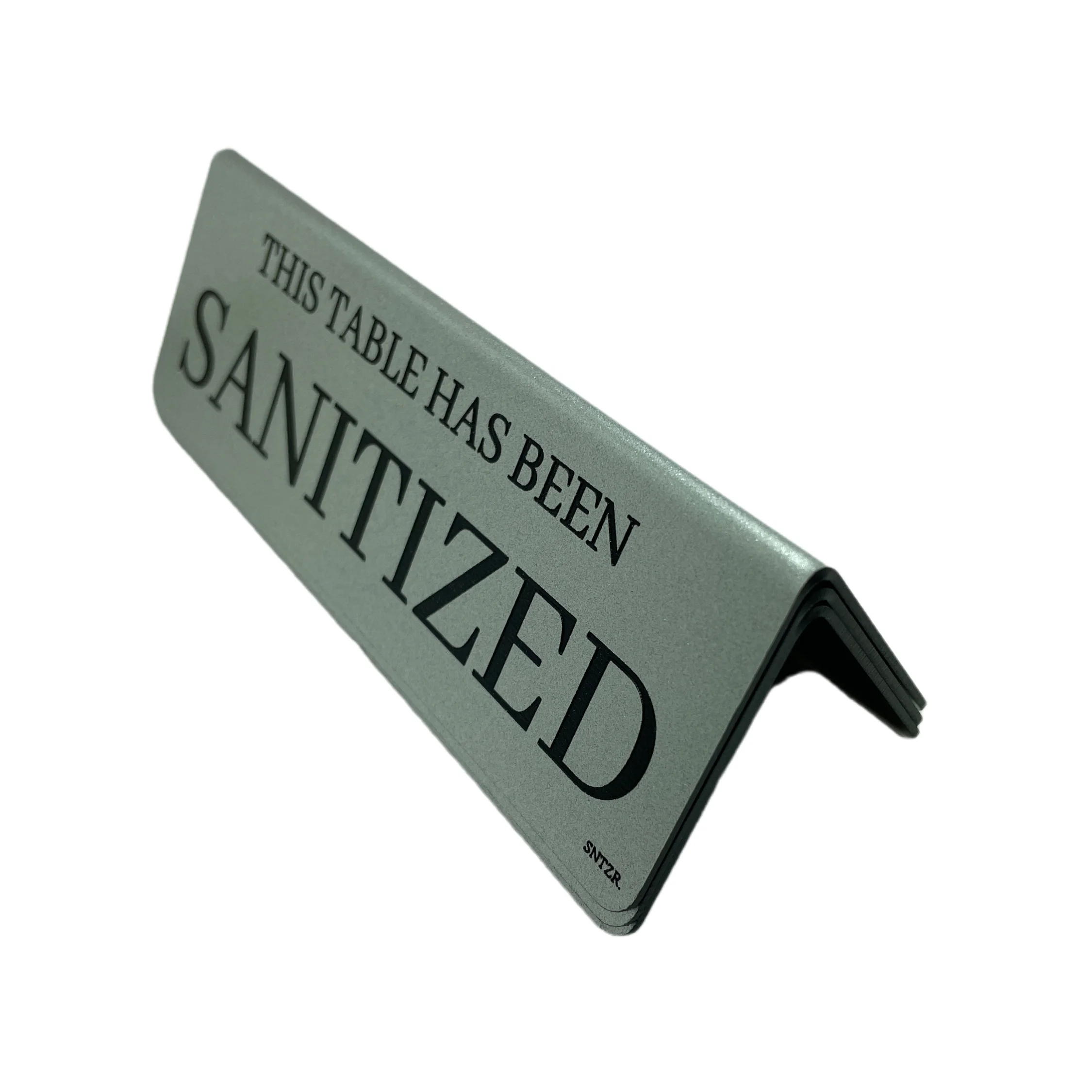High Quality custom engraving ABS L Shape Acrylic Table Sign Price Tag Label Display Traffolyte Promotion Card Stand Table Tent