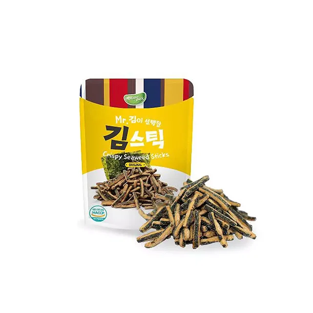High Quality Korean Seaweed Taste Sweets ROASTED SEAWEED FLAVOR Seaweed 100% Crispy Sticks Individual Packs