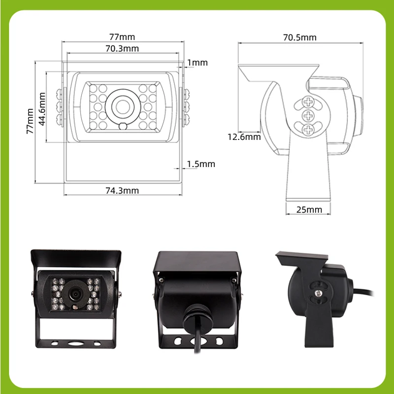 Truck Car Reversing Aid HD Night Vision Waterproof IP69K Rear View  Car Camera For Vehicle