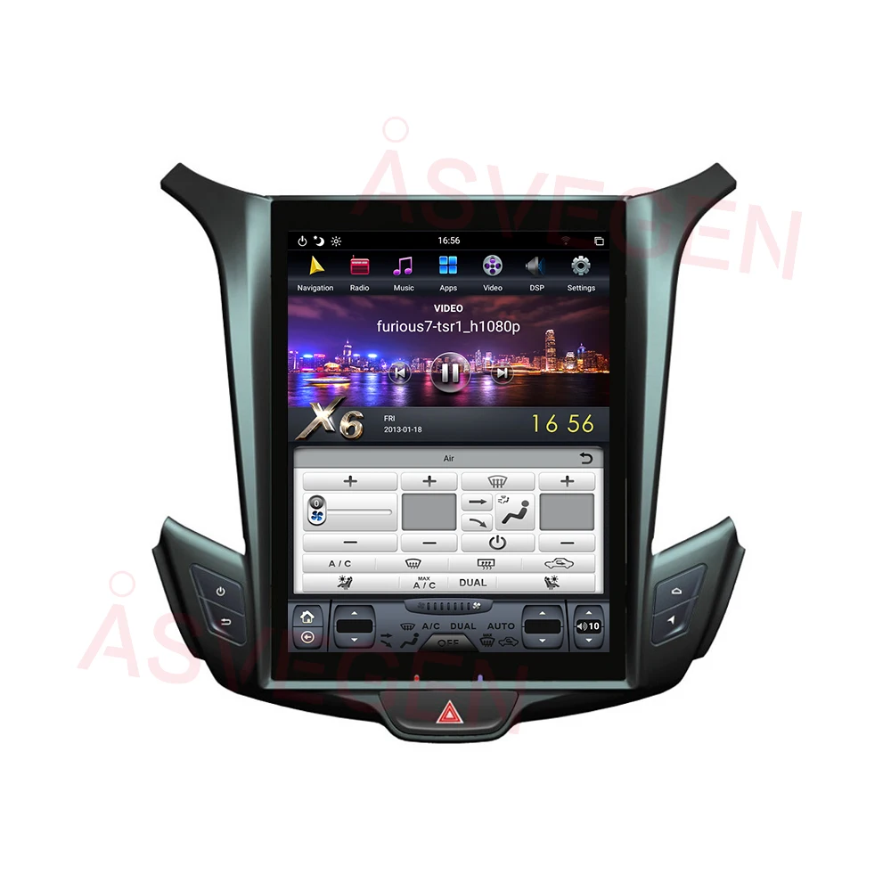 Car Audio Equipment Multimedia Car Video Player System Tesla Vertical Screen For CHEVROLET CRUZE 2015-2018