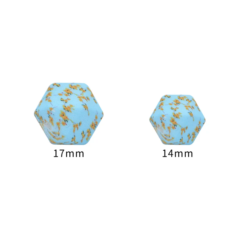 2024 New Design Irregularity Shape Bpa Free Silicone Beads 12mm 15mm 19mm Round Printed Silicone Beads For Pens Keychain Making