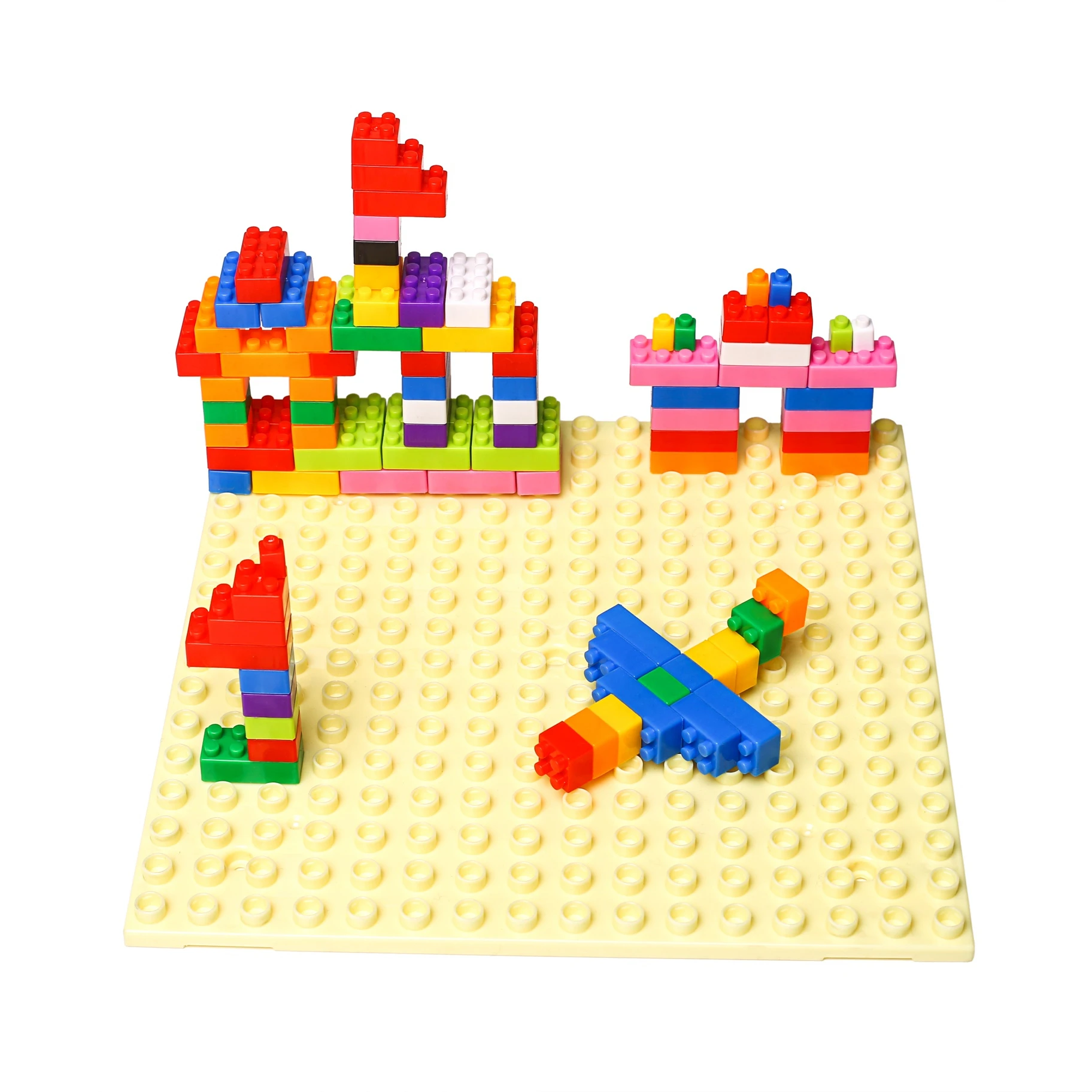 Plastic educational building block to kids plastic blocks pieces, build brick blocks brick toys to kids