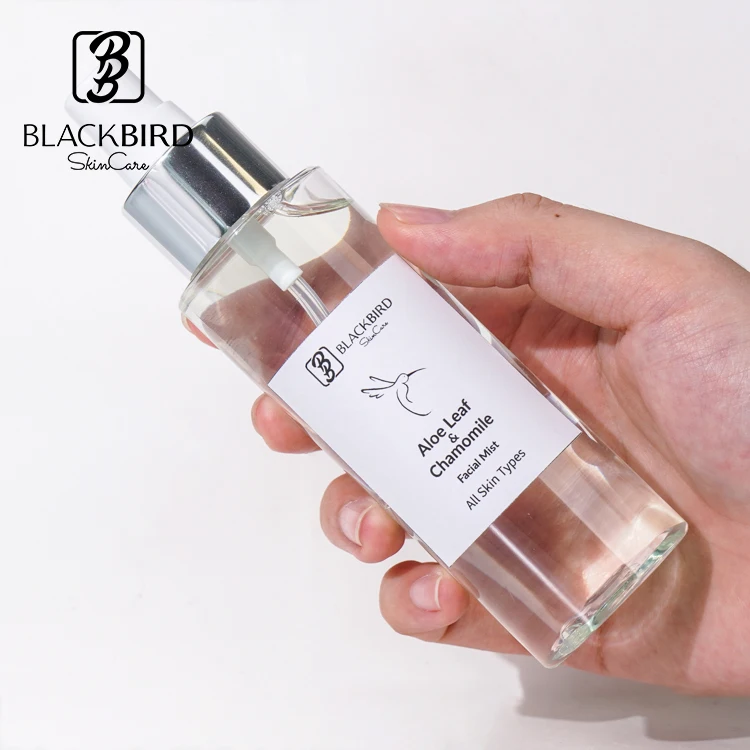 Private Label Skincare Natural Organic Aloe Vera Hydra Mist Facial Balancing Toner OEM Face Mist Spray