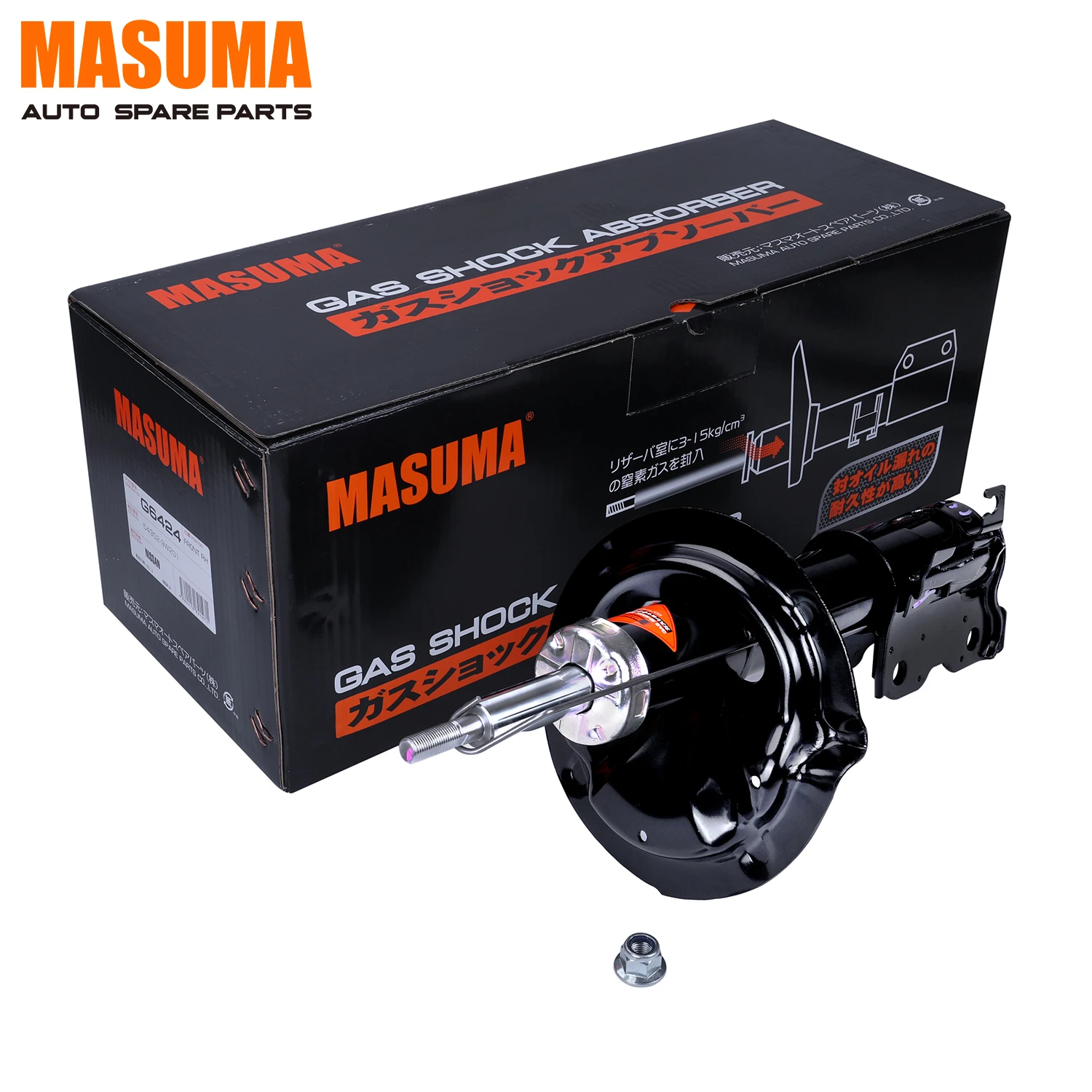 G6424 MASUMA Suspension parts Front Axle right Shock Absorber 334403 For MITSUBISHI PAJERO MINI H51A (1600505476012)