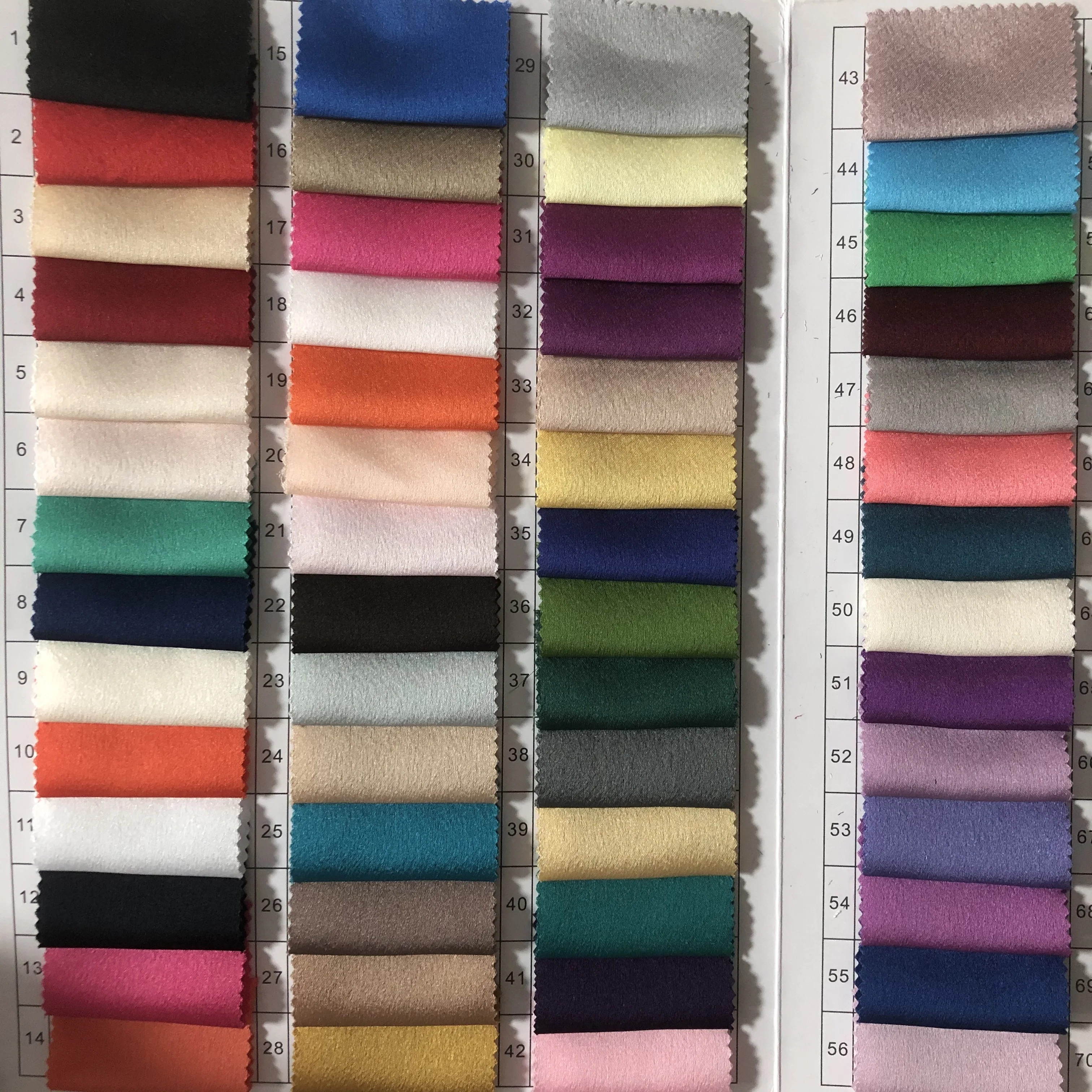 Repreve 100% recycled polyester satin moss crepe satin fabric for women clothing