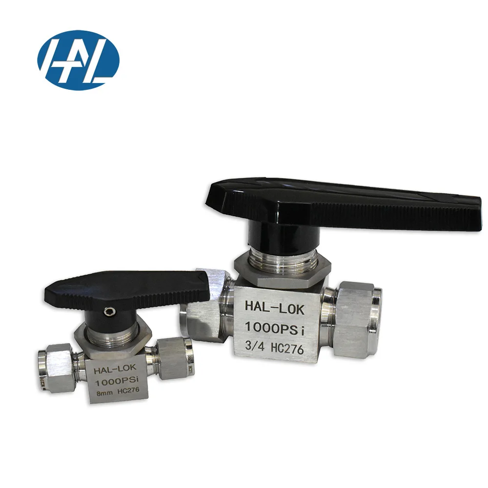 Hastelloy C276 instrumentation ball valve with double ferrule