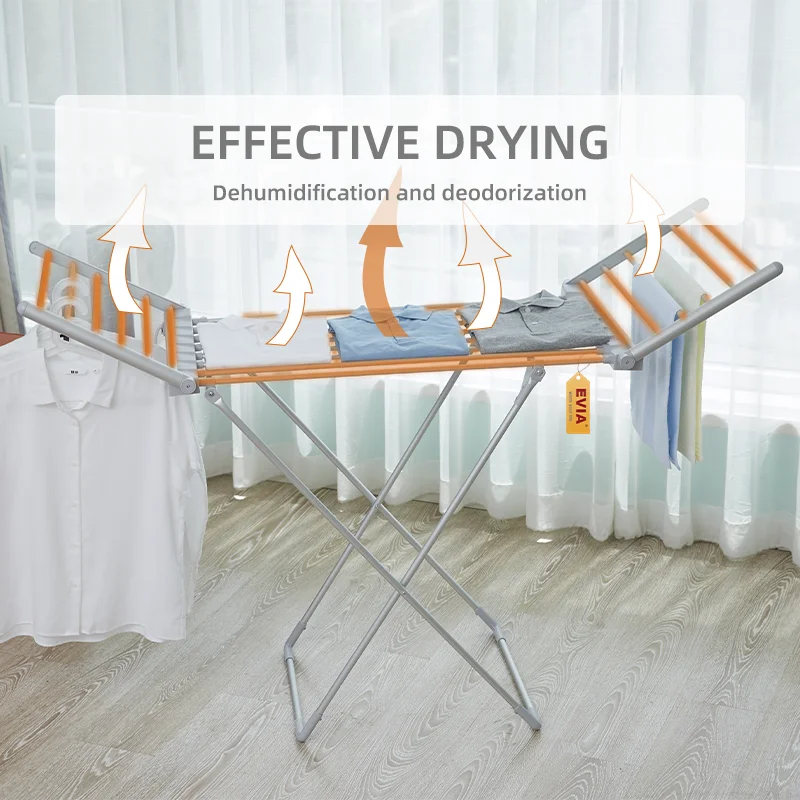 EVIA Factory OEM Folding Electric Clothes Airer Heated Dryer For Balcony