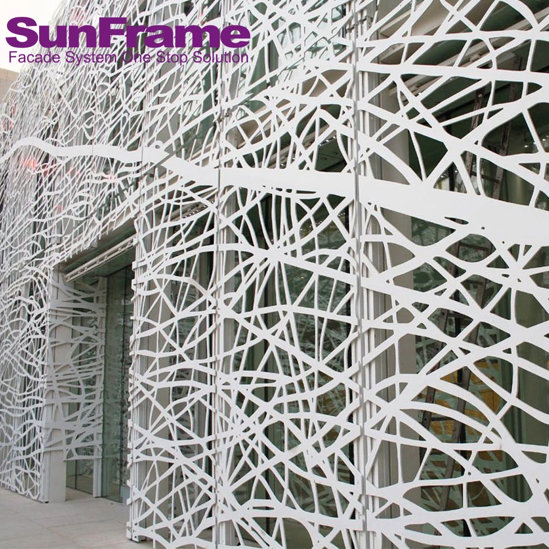 High Quality Customized 3D Pattern Aluminum Facade Panel Modern Exterior Building Wall Cladding Solid Aluminum Hotels Malls