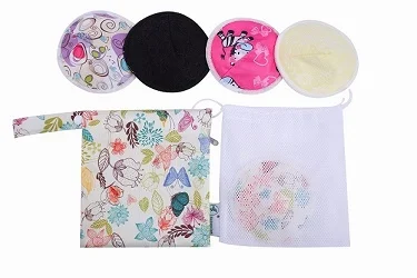 
2020 cheap new design adult foldable reusable bamboo cotton waterproof leak proof washable breast nursing pads 