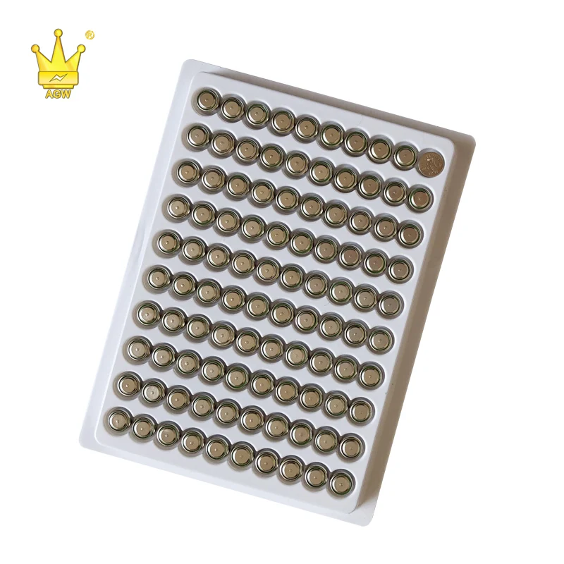 CROWN CH Factory Outlet Button Cell Battery AG3/LR41 Sliver Alkaline Rechargeable Batteries for Toys Bulk Tray Package 1.5V