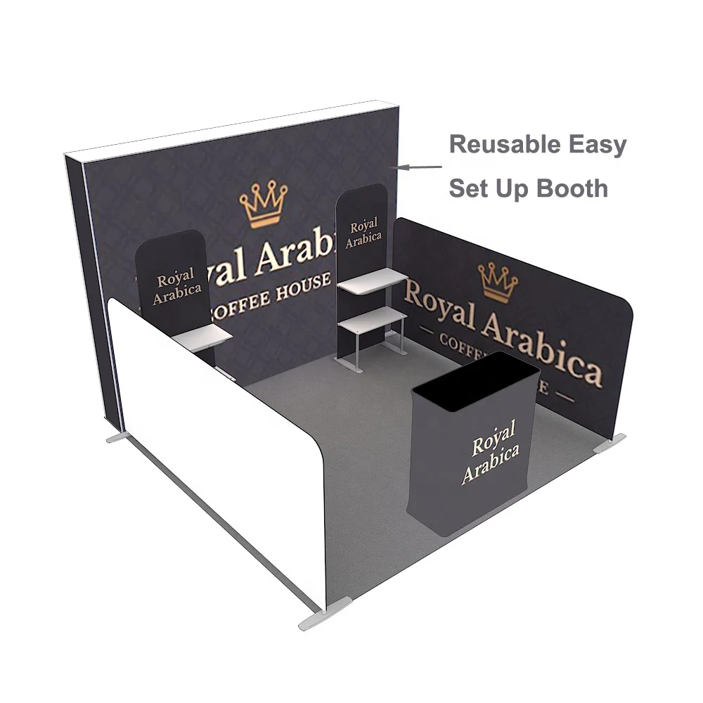 10ft Advertising Seg Fabric LED Backlit Tradeshow Expo Portable Trade Show Display Pop Up Booth