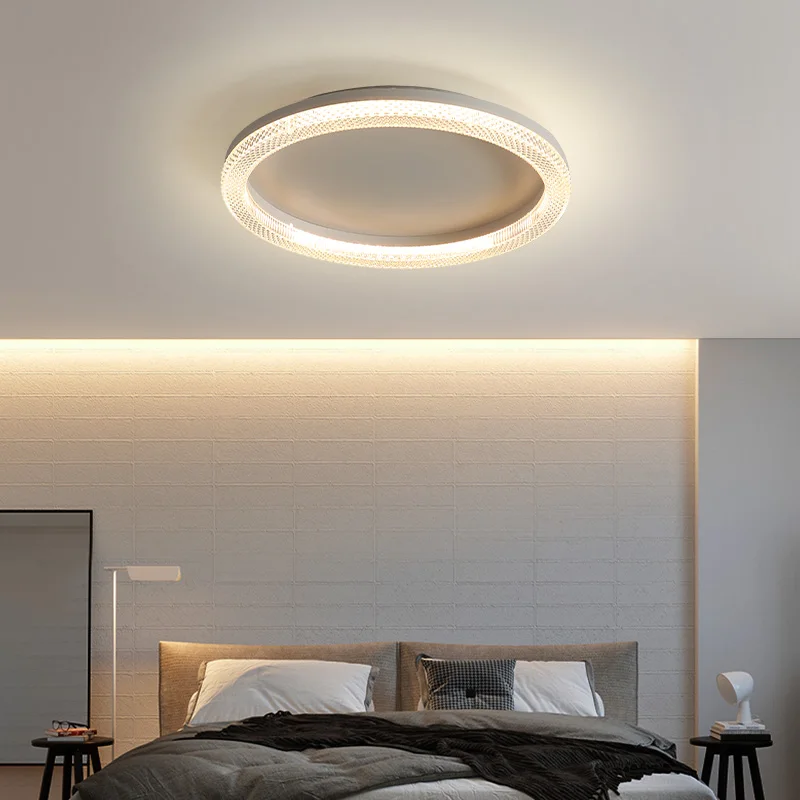 JJC Nordic Style Modern LED Bedroom Ceiling Light Creative Round Room Acrylic Ceiling Light Suitable For Bedroom
