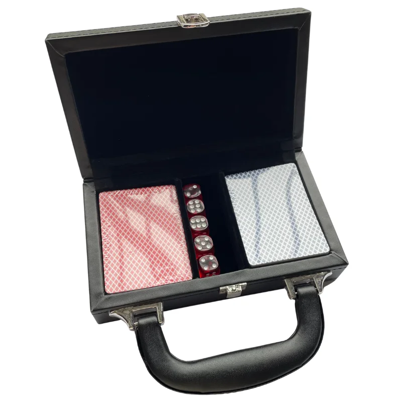 Buy custom poker printing leather deck box plastic playing cards leather deck cards box playing cards