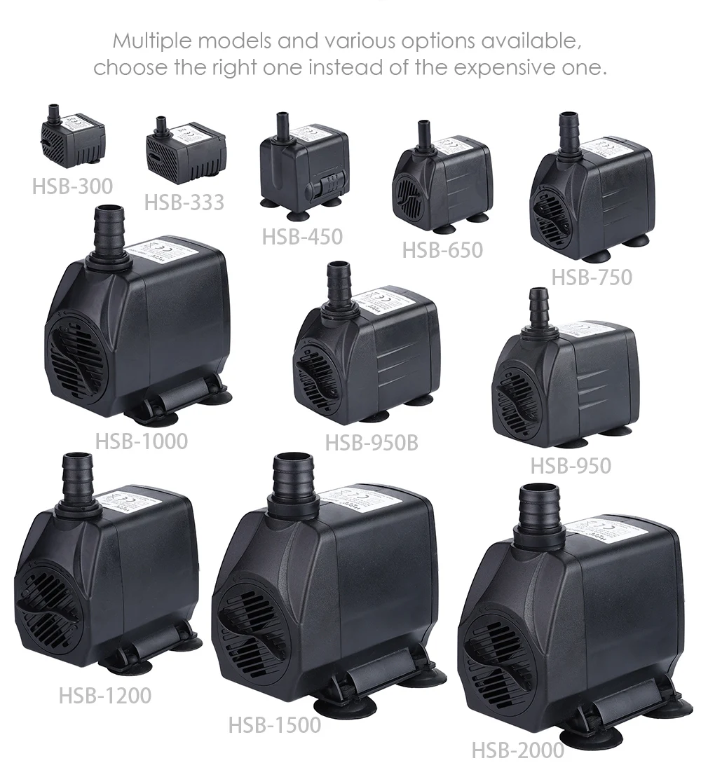 Mini Aquarium Submersible pond electrical centrifugal AC aquarium water pump for fish tank 7