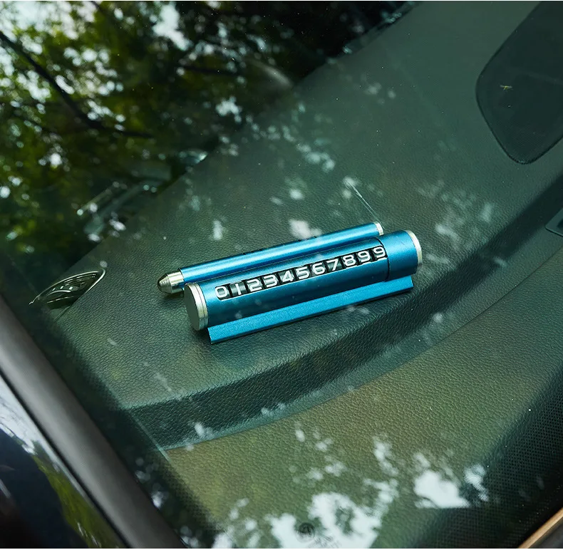 
aromatherapy window breaker safety hammer Multifunctional temporary parking plate for mobile phone holder hide license plate 